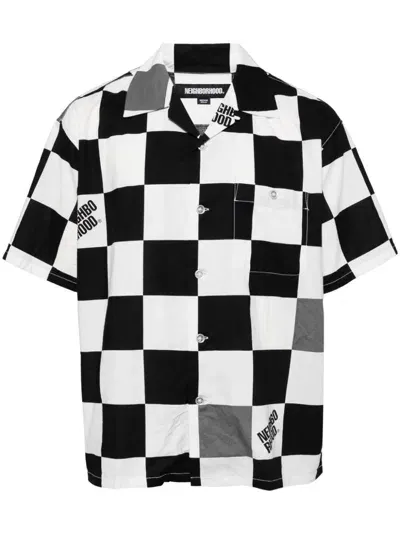 Neighborhood Checker Shirt In Black