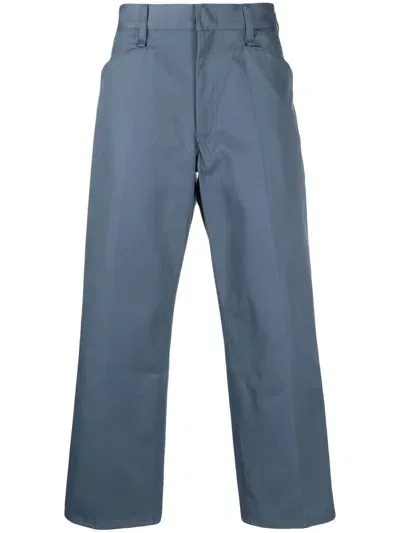 Neighborhood Cropped Wide-leg Trousers In Blue