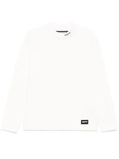 Neighborhood Logo-embroidered T-shirt In White