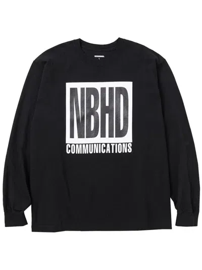 Neighborhood Logo-print T-shirt In Black