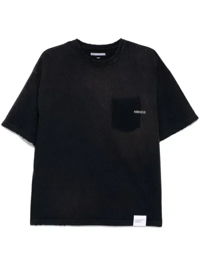 Neighborhood Logo-printed T-shirt In Black