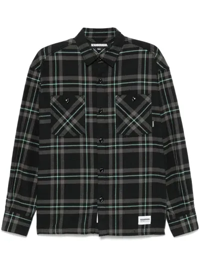 Neighborhood Tartan-check Shirt In Green