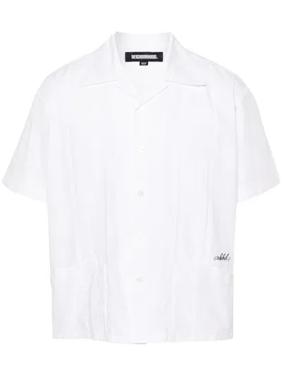 Neighborhood White Guayabera Pintucked Shirt