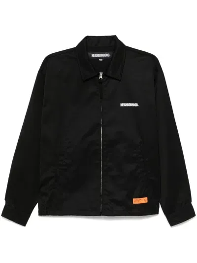 Neighborhood Zip-up Jacket In Black