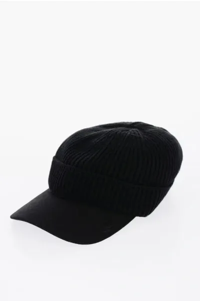 Neil Barrett Cotton Cap With Knit Detail