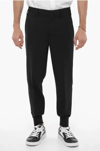 Neil Barrett Low Rise Slim Fit Jack Casual Pants In Black