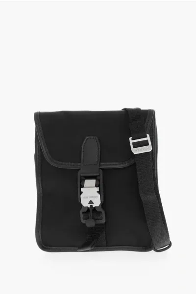 Neil Barrett Solid Color Mini Bag With Leather Trims In Neutral