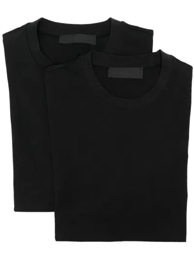 Neil Barrett Cotton Jersey T-shirt (pack Of Two) In Black  