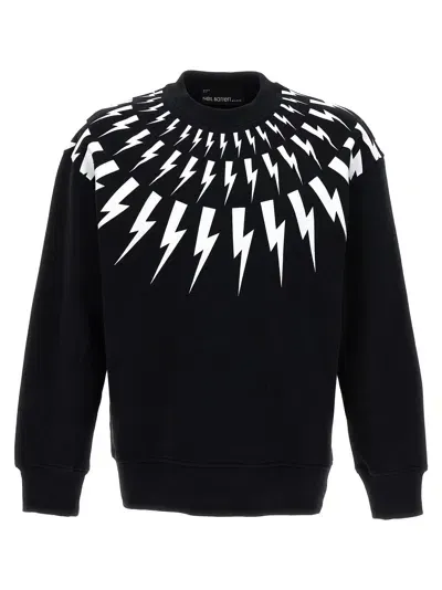 Neil Barrett 'thunderbolt' Sweatshirt In Black