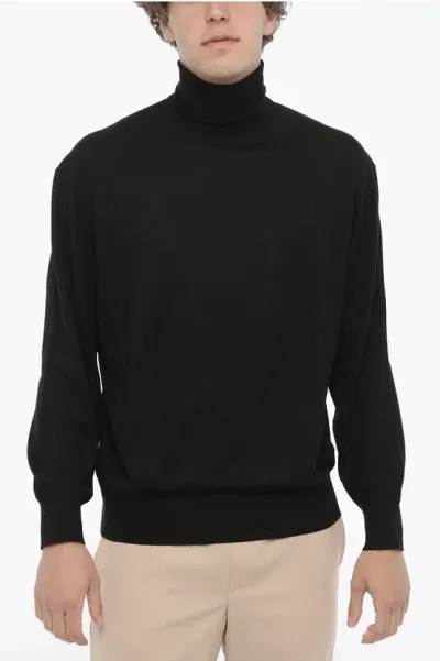 Neil Barrett Turtle-neck Wool Sweater In Black