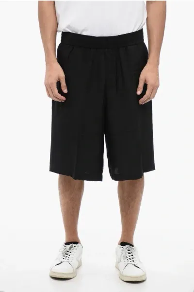 Neil Barrett Viscose Blend Jordan Shorts With Elastic Waistband