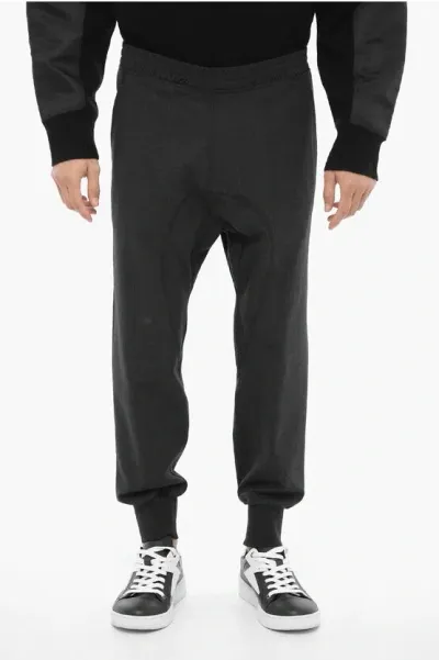 Neil Barrett Wool Blend Pants With Elastic Waistband In Black