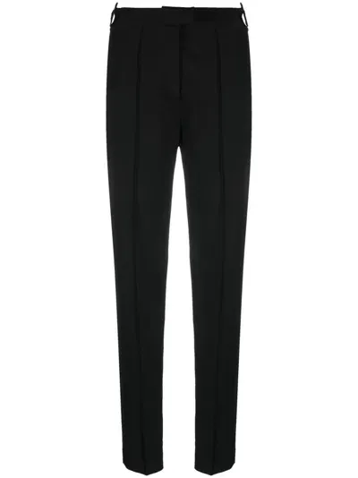 Nensi Dojaka Cut-out Detailing Slim-fit Trousers In Schwarz