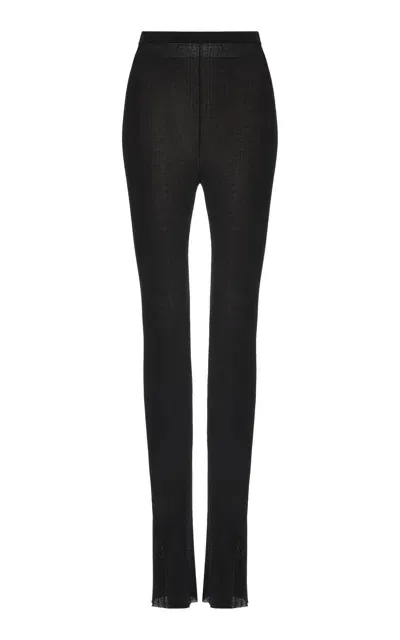 Nensi Dojaka For Calvin Klein Sheer-knit Pants In Black