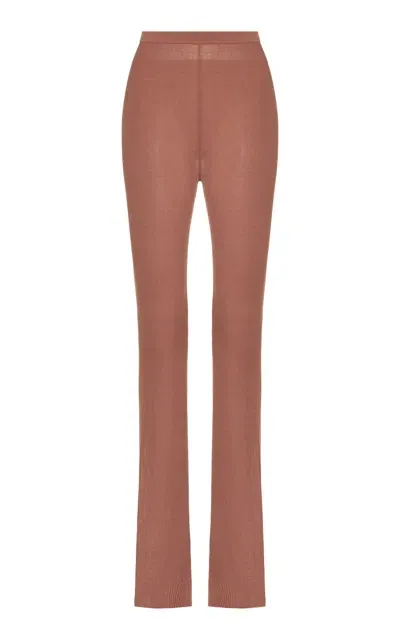 Nensi Dojaka For Calvin Klein Sheer-knit Pants In Brown