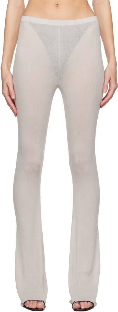 Nensi Dojaka Gray Calvin Klein Edition Sheer Knit Lounge Pants In Pbq Dove