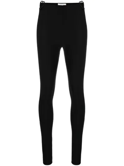 Nensi Dojaka Heart-cut Out High-waisted Leggings In Black