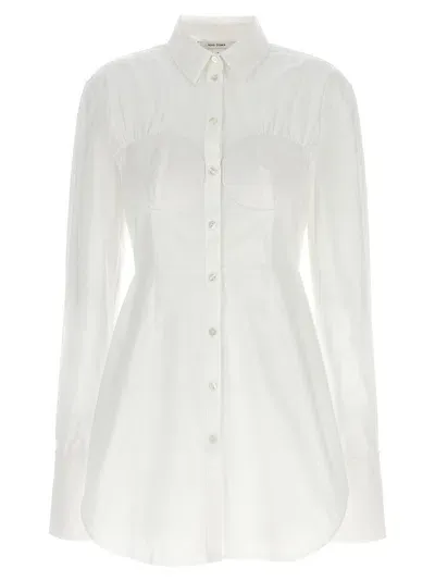 Nensi Dojaka Modern Fusion Collared Shirt In White