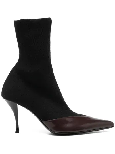 Neous 90mm Pointed Toe Boots In Black