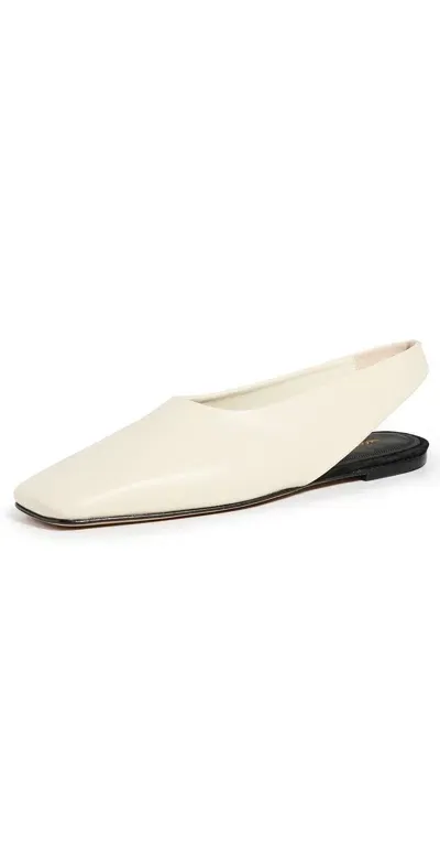 Neous Atlas Slingback Flats Cream In White