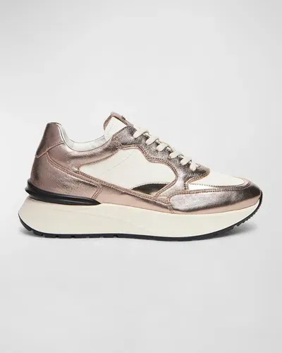 Nerogiardini Mixed Leather Retro Fashion Sneakers In Open Miscellaneous