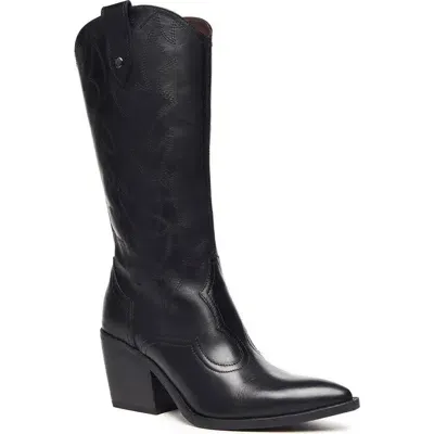 Nerogiardini Texan Pointed Toe Western Boot In Black