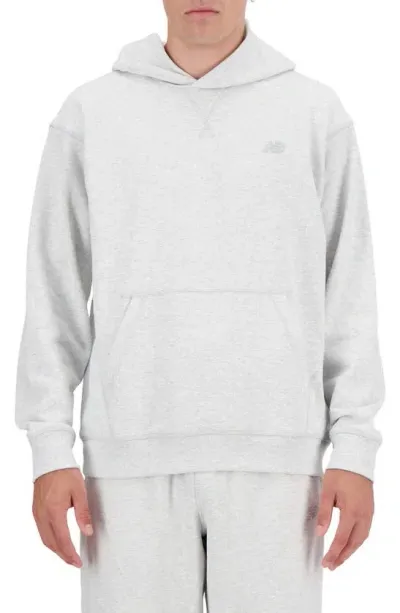 New Balance Athletics Oversize Pullover Hoodie In Ashheather