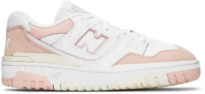 New Balance Kids Pink & White 550 Sneakers