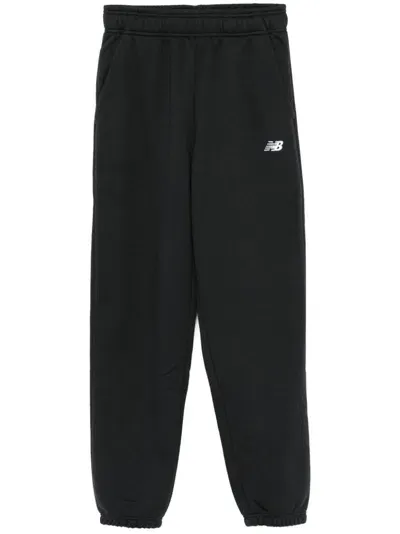 New Balance Logo-embroidered Track Pants In Black