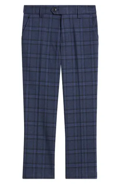 Next Kids' Plaid Dress Pants In Blue