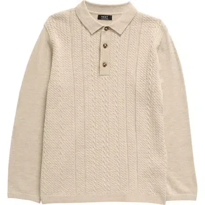 Next Kids' Polo Sweater In Ivory