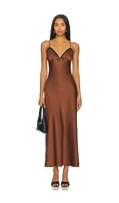 Nia Camille Dress In Chocolate