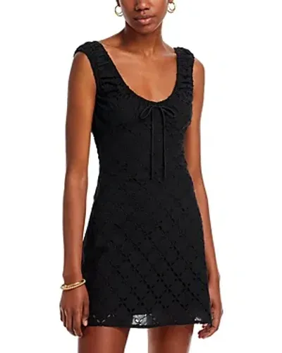 Nia Cedar Eyelet Dress In Black