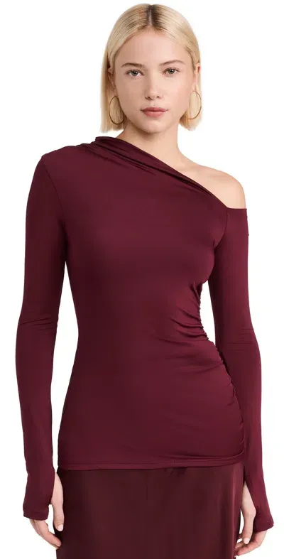 Nia Cleo Top Oxblood