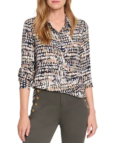 Nic + Zoe Nic+zoe Harvest Dot Pullover Top In Neutral Multi