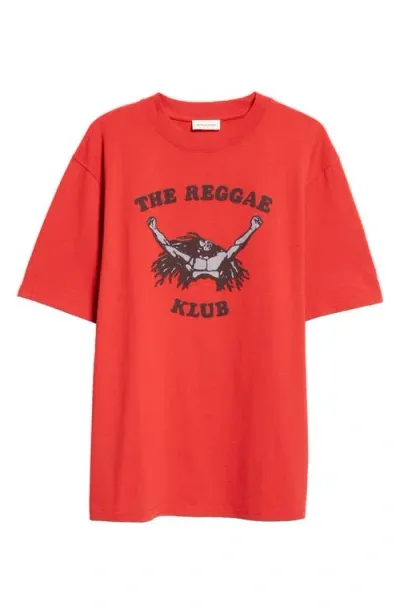 Nicholas Daley Reggae Klub Cotton Graphic T-shirt In Red