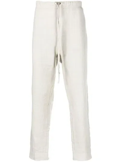 Nick Fouquet Drawstring-waistband Straight Leg Trousers In Nude