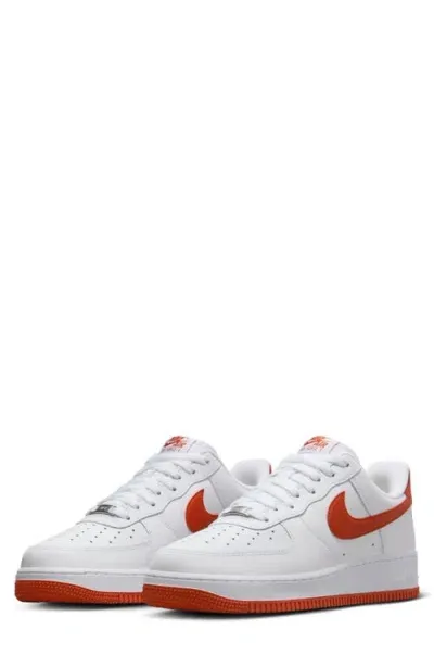 Nike Air Force 1 '07 Sneaker In White/dragon Red/white