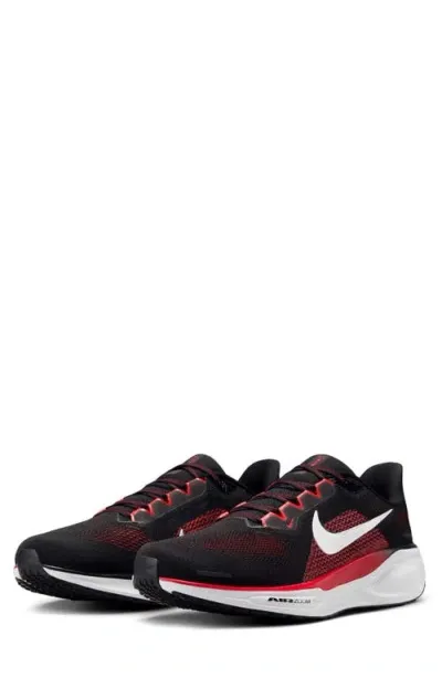 Nike Air Zoom Pegasus 41 Running Shoe In Black/fire Red/white