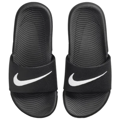 Nike Boys   Kawa Slides In Black/white