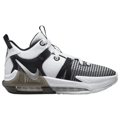 Nike Lebron Witness Vii Sneakers In Metallic Silver/black/white