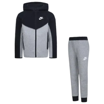 Nike Kids' Boys  Nkn Tech Fleece Set In Black/dark Grey Heather