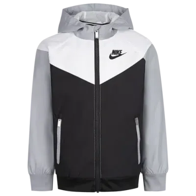 Nike Boys Preschool   Windrunner Jacket In White/black