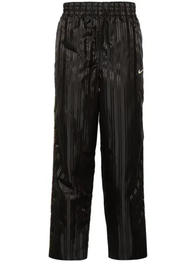 Nike Cedar Brown Satin Finish Striped Track Pants