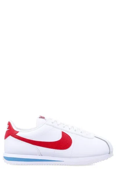 Nike Cortez Logo Detailed Low In White