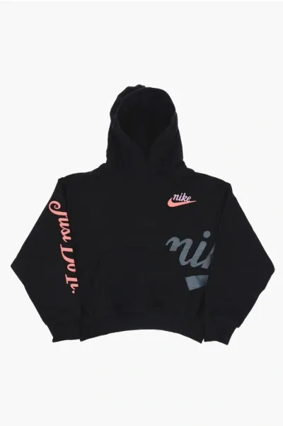 Nike Cotton Blend Hoodie With Patch Pocket