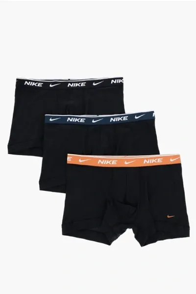 Nike Cotton Stretch 3 Pairs Boxer Set In Black