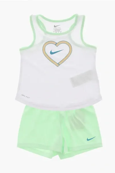 Nike Dri-fit Shorts And Tank Top Set With Printed Logo