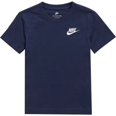 Nike Kids'  Embroidered Futura T-shirt In Midnight Navy