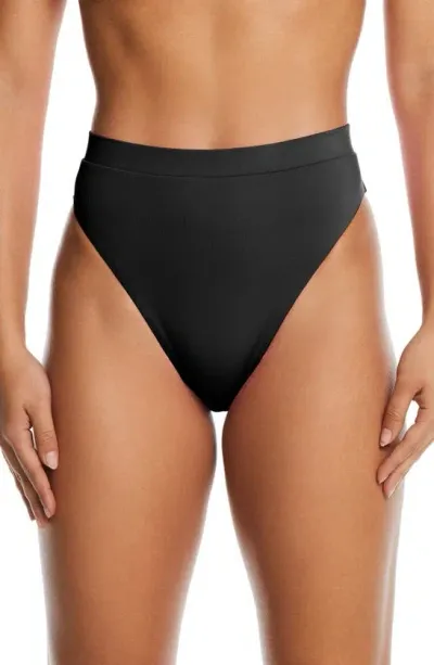 Nike Essential High Waist Bikini Bottoms In Black